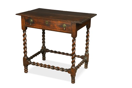 Lot 375 - An oak side table, early 18th century
