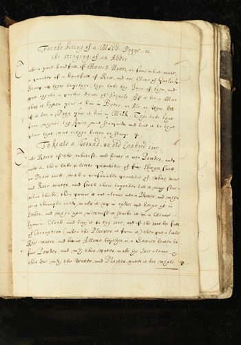 Lot 339 - A 17th century manuscript recipe and remedy book