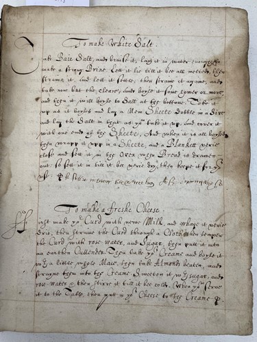 Lot 339 - A 17th century manuscript recipe and remedy book