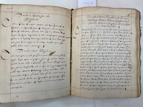 Lot 339 - A 17th century manuscript recipe and remedy book