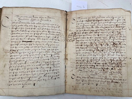 Lot 339 - A 17th century manuscript recipe and remedy book