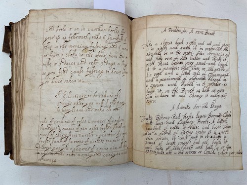 Lot 339 - A 17th century manuscript recipe and remedy book