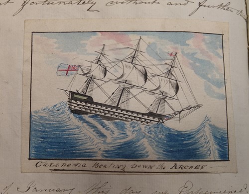 Lot 350 - SHINN (Henry; c.1813-41) A Ship's manuscript journal for HMS Caledonia, dated 1833
