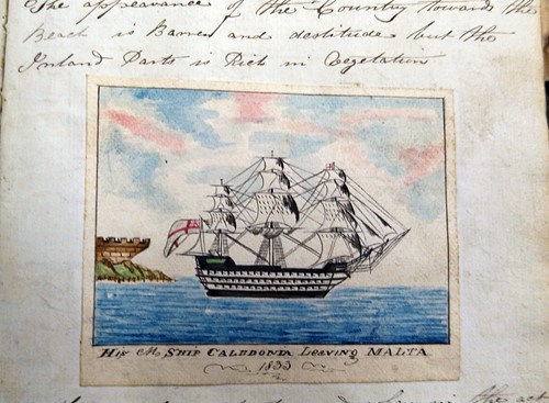 Lot 350 - SHINN (Henry; c.1813-41) A Ship's manuscript journal for HMS Caledonia, dated 1833