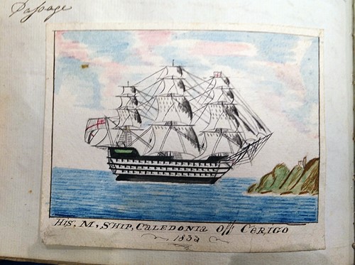 Lot 350 - SHINN (Henry; c.1813-41) A Ship's manuscript journal for HMS Caledonia, dated 1833