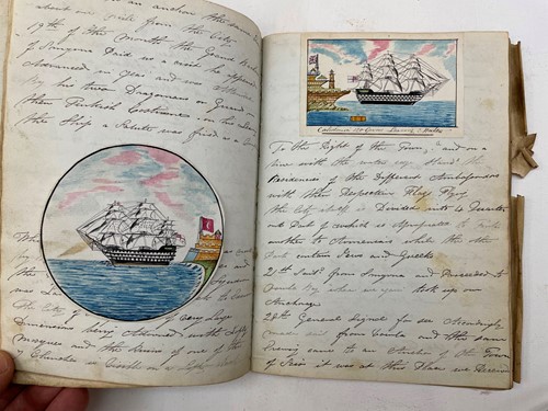 Lot 350 - SHINN (Henry; c.1813-41) A Ship's manuscript journal for HMS Caledonia, dated 1833
