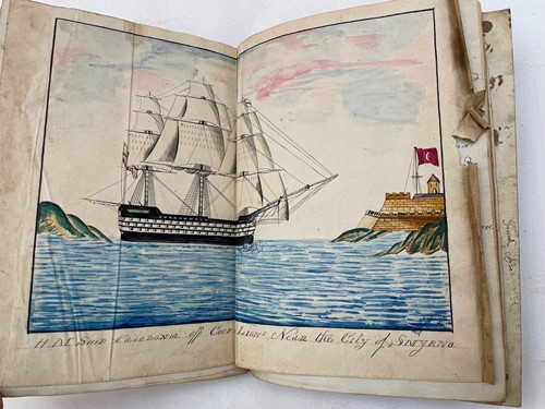 Lot 350 - SHINN (Henry; c.1813-41) A Ship's manuscript journal for HMS Caledonia, dated 1833