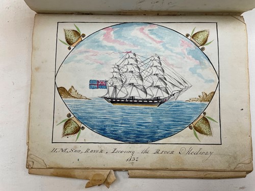 Lot 350 - SHINN (Henry; c.1813-41) A Ship's manuscript journal for HMS Caledonia, dated 1833