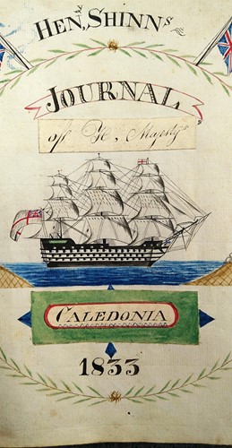 Lot 350 - SHINN (Henry; c.1813-41) A Ship's manuscript journal for HMS Caledonia, dated 1833