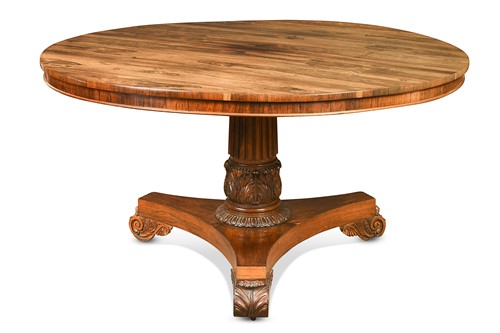 Lot 647 - A William IV rosewood breakfast table