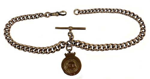 Lot 224 - A 'double Albert' watch chain
