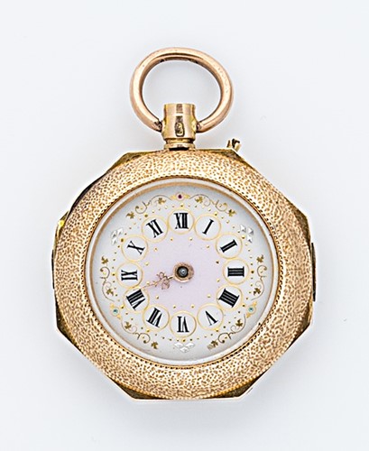 Lot 229 - Unsigned - A Swiss 14ct gold open faced pocket watch