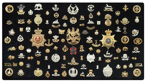 Lot 674 - A large collection of Regimental cap and other badges