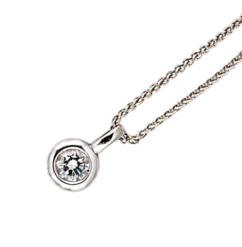 Lot 106 - A single stone diamond pendant