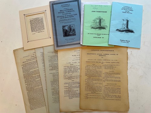 Lot 364 - PHILLIPPS (Sir Thomas) [& The Middle Hill Press].
