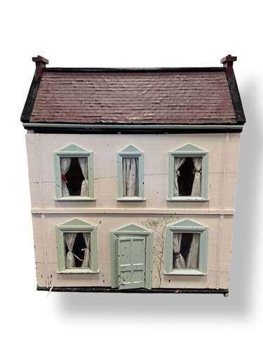 Lot 150 - A large hand made dolls house, larger size,...