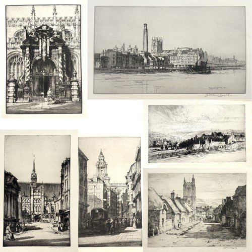 Lot 62 - A Collection Of Six Etchings By Nathaniel Sparks RE (1880-1956)