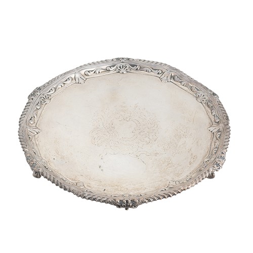 Lot 496 - A Victorian silver salver