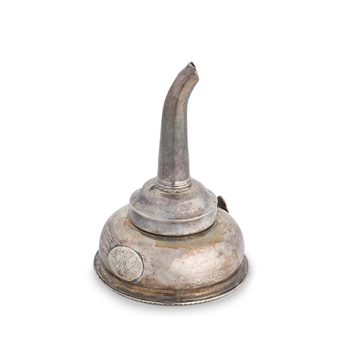 Lot 426 - A George III 18th century silver wine funnel