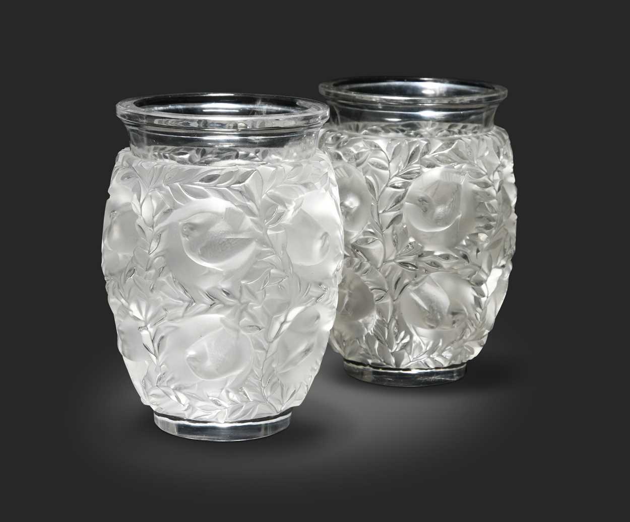 Lot 7 - Bagatelle, two Lalique glass vases