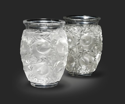 Lot 7 - Bagatelle, two Lalique glass vases