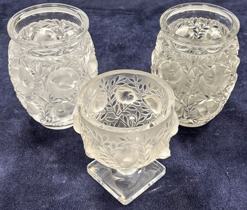 Lot 7 - Bagatelle, two Lalique glass vases
