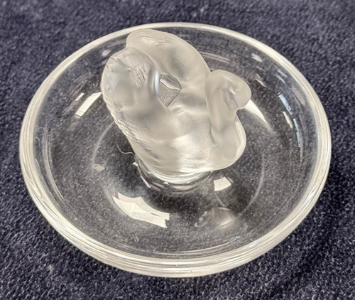Lot 6 - Lalique, a group of four frosted and polished glass cendriers