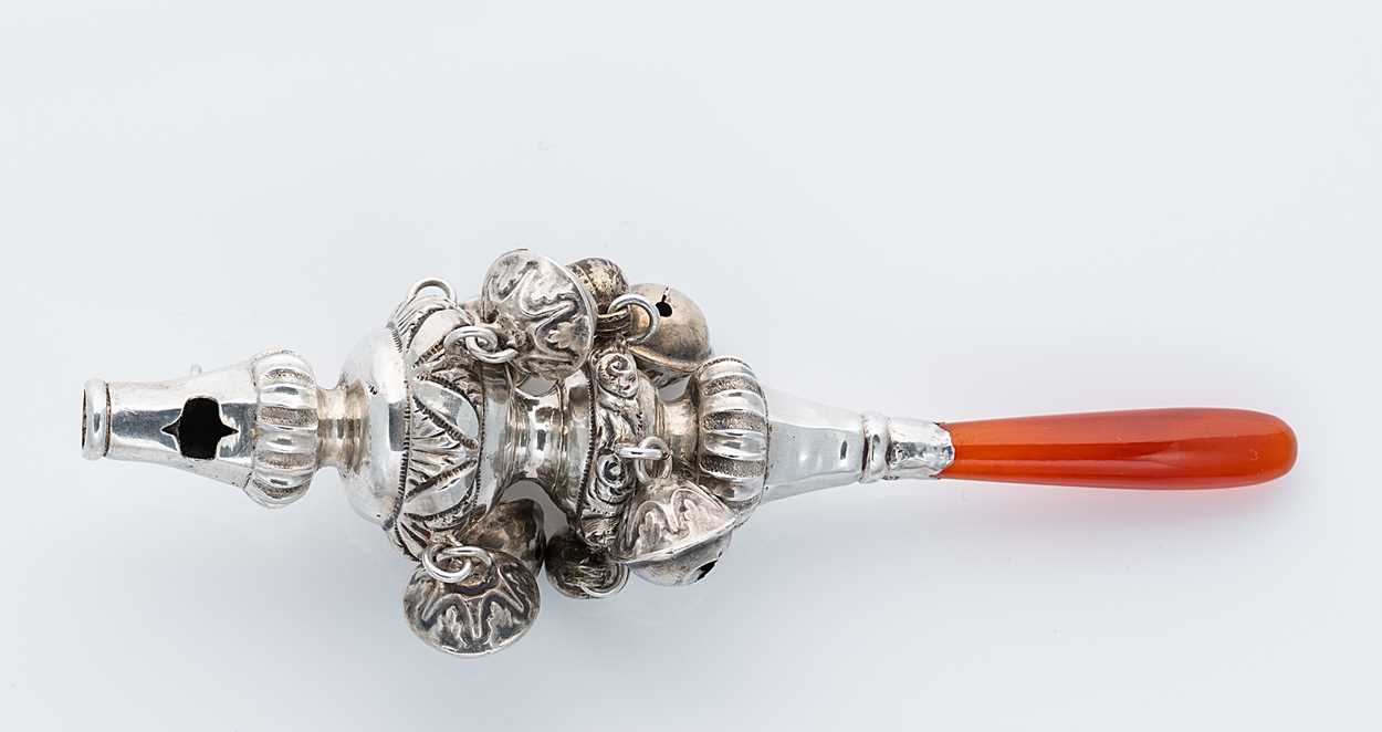 Lot 280 - A Victorian silver baby's comforter