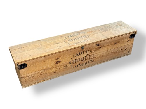 Lot 624 - Jaques Croquet Set, the top stencilled with...