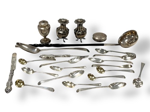 Lot 235 - A collection of silverware including flatware,...