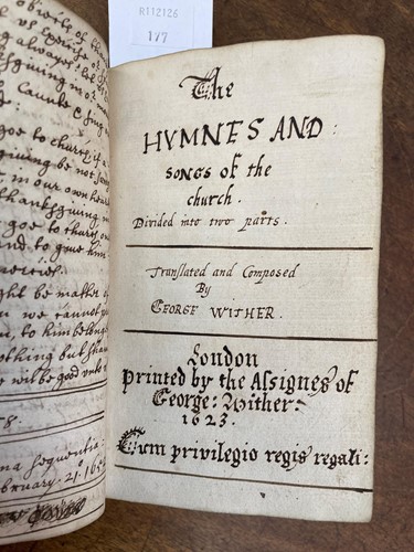 Lot 78 - Manuscript prayer and hymn book, 17th century, 12mo.