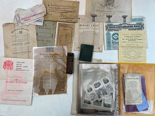 Lot 365 - Ephemera, a small group.
