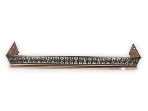 Lot 789 - A 19th century pierced steel curb fender,...