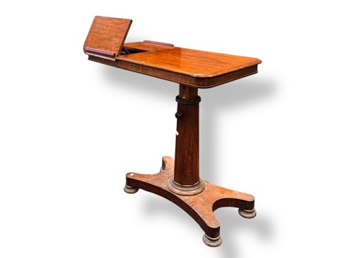 Lot 600 - A 19th century mahogany adjustable reading...