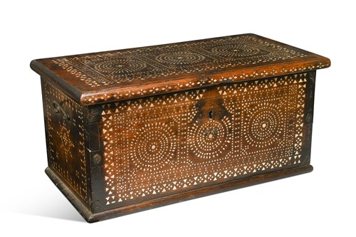 Lot 325 - An Indian hardwood casket, 19th century