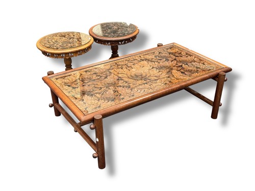 Lot 636 - A Far Eastern hardwood coffee table with...