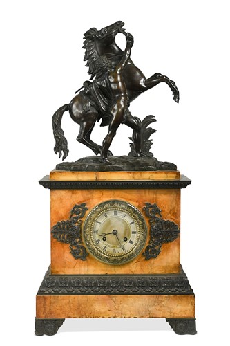 Lot 492 - A French Empire mantel clock, circa 1840