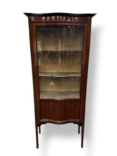 Lot 587 - A Edwardian mahogany display cabinet of...