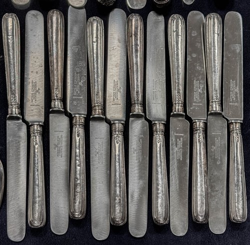 Lot 443 - A 37-piece harlequin set of Georgian silver flatware with 36 additions