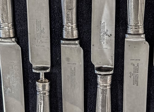 Lot 443 - A 37-piece harlequin set of Georgian silver flatware with 36 additions