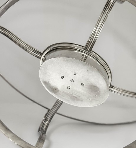 Lot 425 - A George III 18th century silver chafing dish and stand