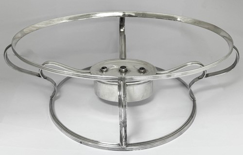 Lot 425 - A George III 18th century silver chafing dish and stand