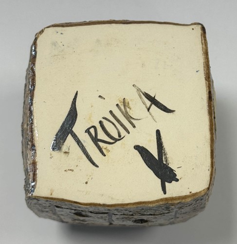 Lot 35 - Alison Brigden for Troika, a cube-form marmalade jar