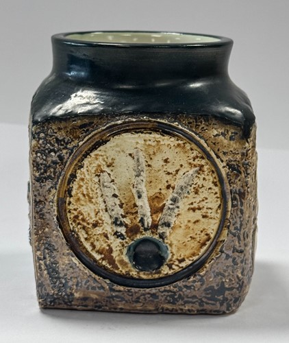 Lot 35 - Alison Brigden for Troika, a cube-form marmalade jar