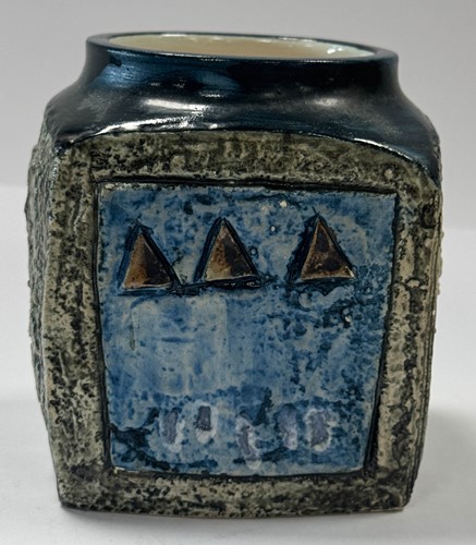 Lot 35 - Alison Brigden for Troika, a cube-form marmalade jar