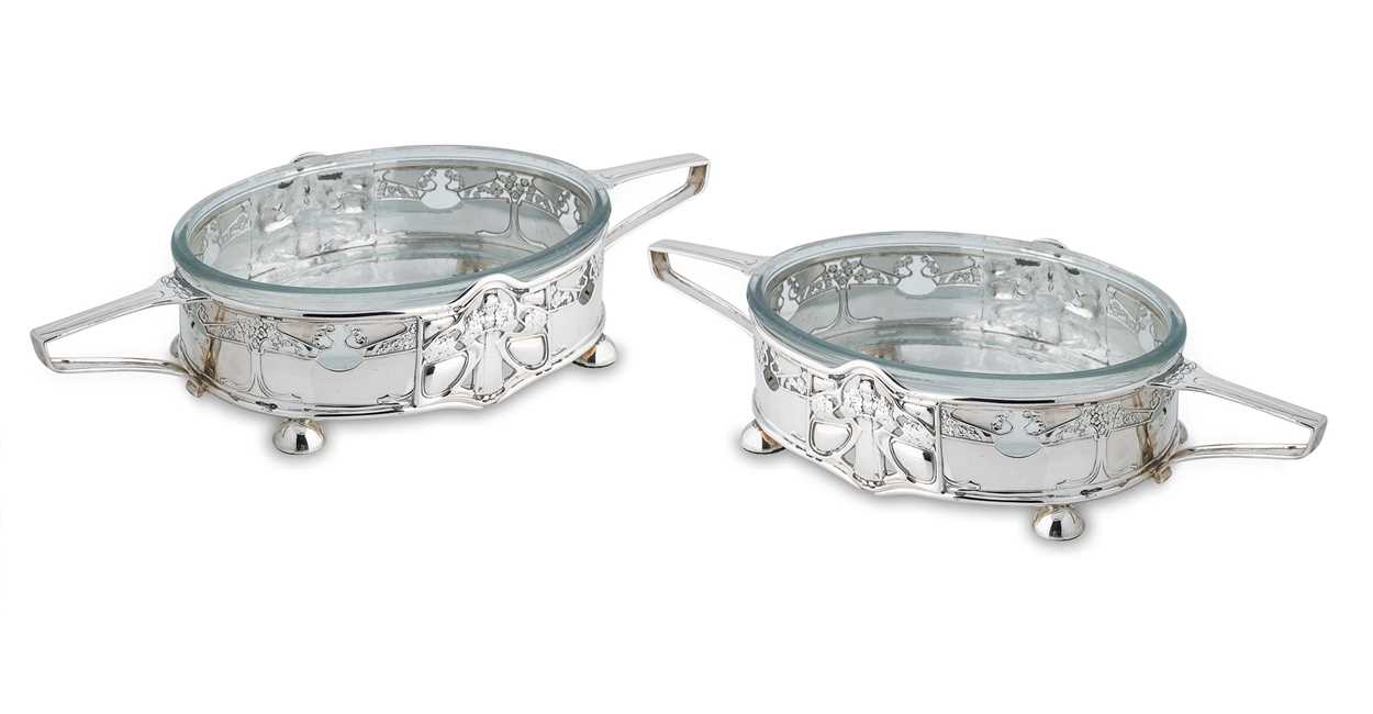 Lot 494 - A pair of Victorian silver Art Nouveau vegetable dishes