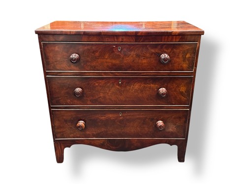 Lot 611 - A Victorian mahogany chest of three...