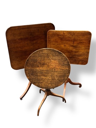 Lot 554 - A collection of three tilt-top side tables,...