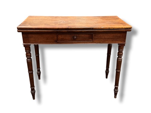 Lot 591 - A 19th century mahogany tea or card table with...