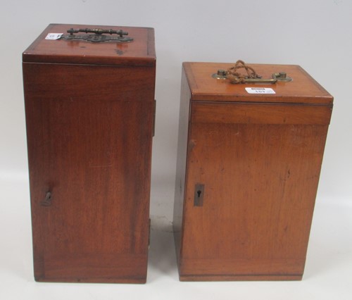 Lot 153 - Vintage cased brass Microscope, together with...
